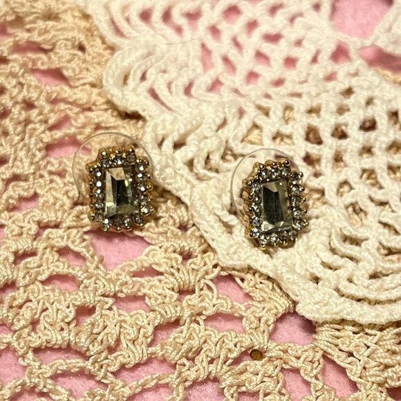Other Jewelry - Rhinestone earrings. Costume jewelry.